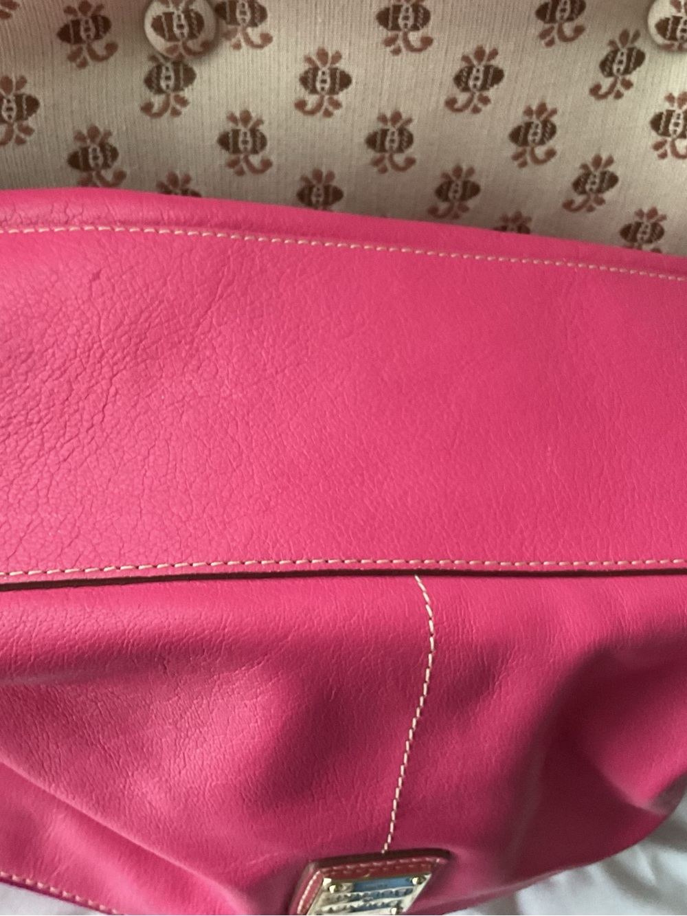 Dooney & Bourke Hot Pink Leather Shoulder Bag - Picture 4 of 9
